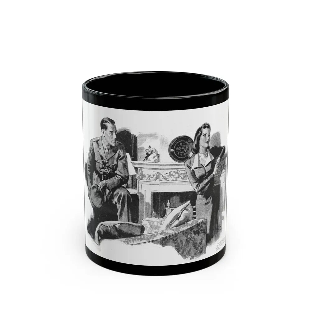 Green Fingers, Woman and Home (British), September 1943 - Black Coffee Mug-11oz-Go Mug Yourself