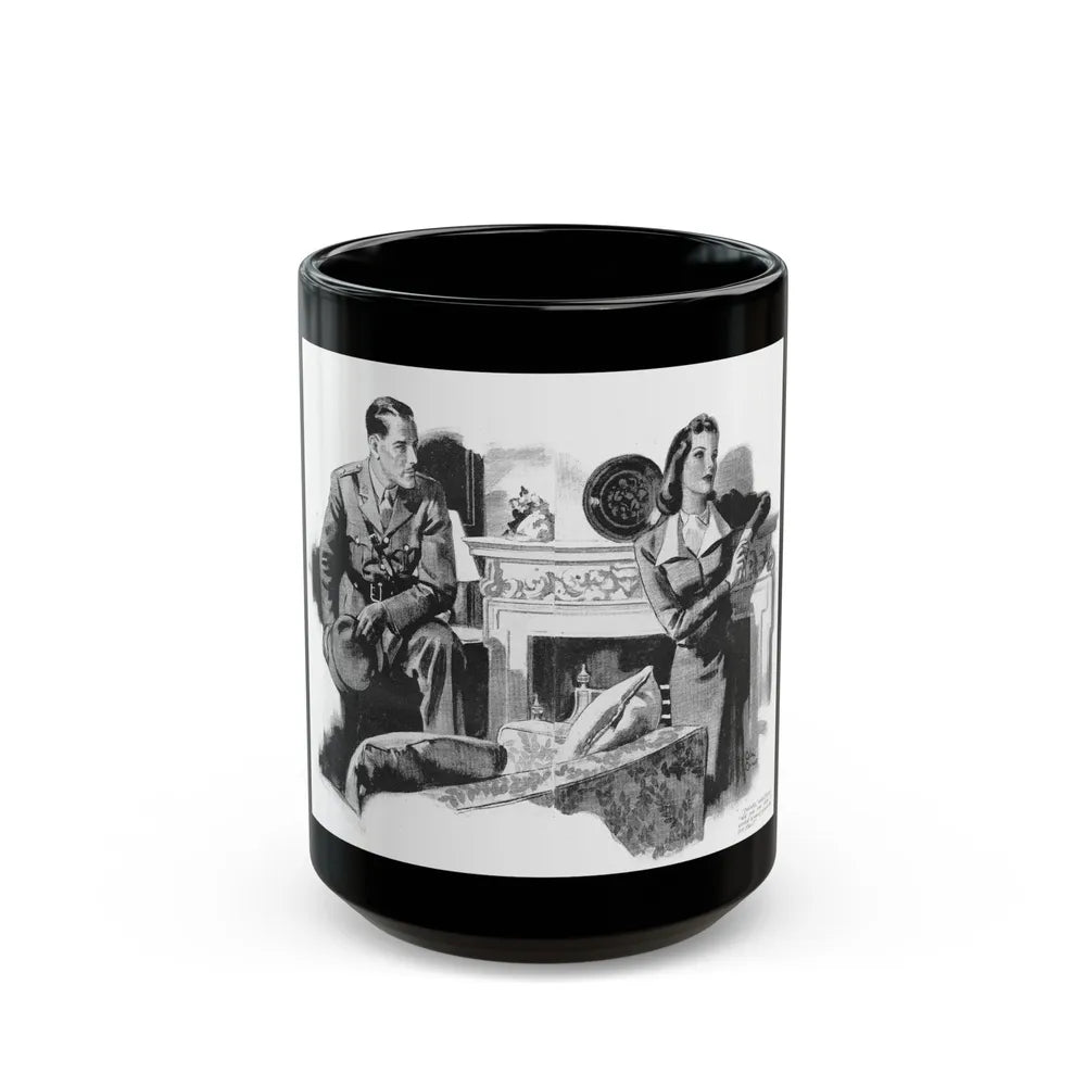 Green Fingers, Woman and Home (British), September 1943 - Black Coffee Mug-15oz-Go Mug Yourself