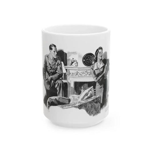 Green Fingers, Woman and Home (British), September 1943 - White Coffee Mug 15oz - Go Mug Yourself