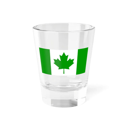 Green Flag of Canada (Canada) Shot Glass 1.5oz 1.5oz - Go Mug Yourself