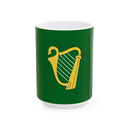 Green flag of Ireland (Ireland) White Coffee Mug 15oz - Go Mug Yourself