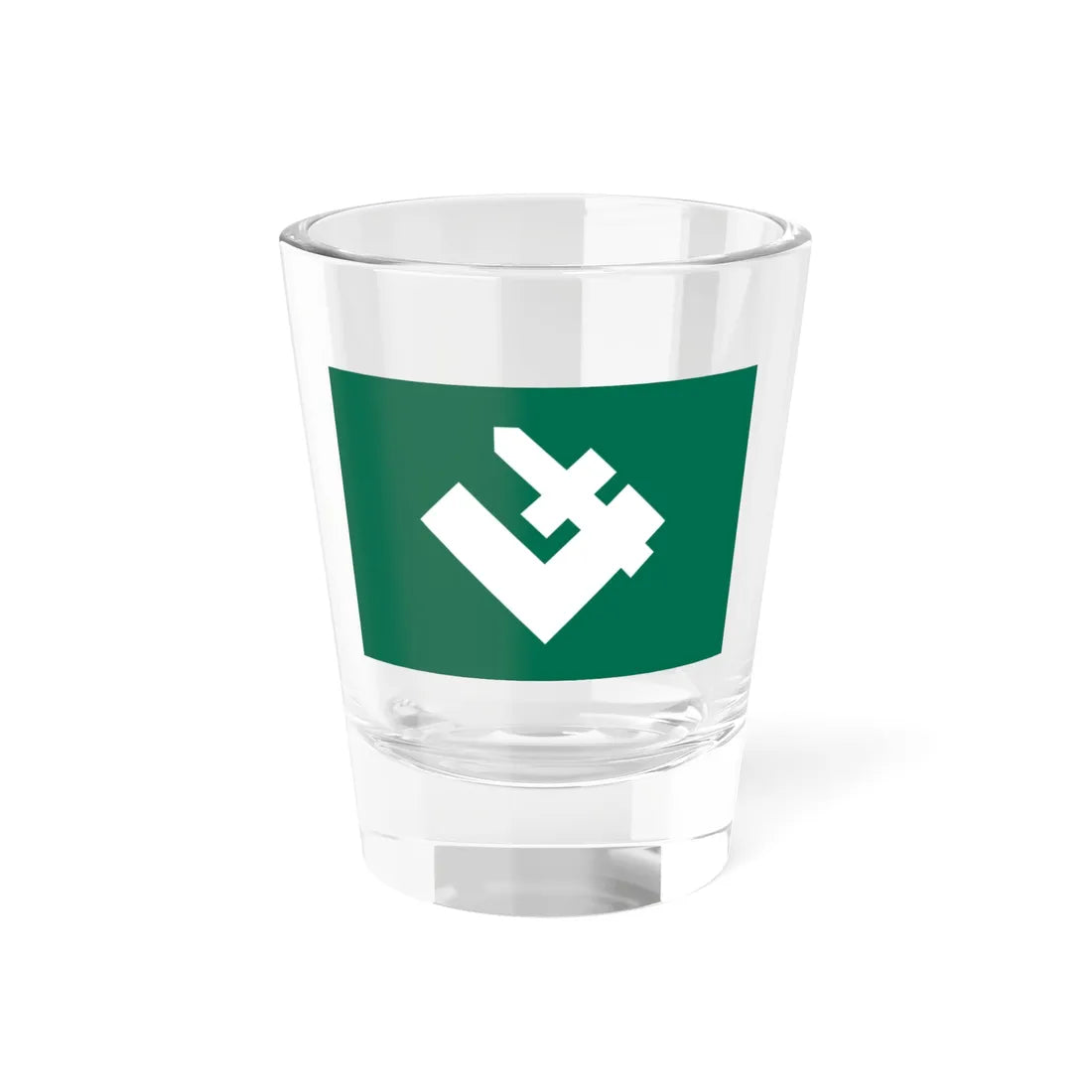 Green flag with symbol of falanga (Poland) Shot Glass 1.5oz 1.5oz - Go Mug Yourself