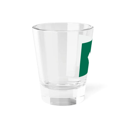 Green flag with symbol of falanga (Poland) Shot Glass 1.5oz - Go Mug Yourself