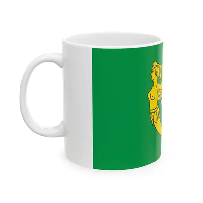 Green harp flag of Ireland 17th century (Ireland) White Coffee Mug - Go Mug Yourself