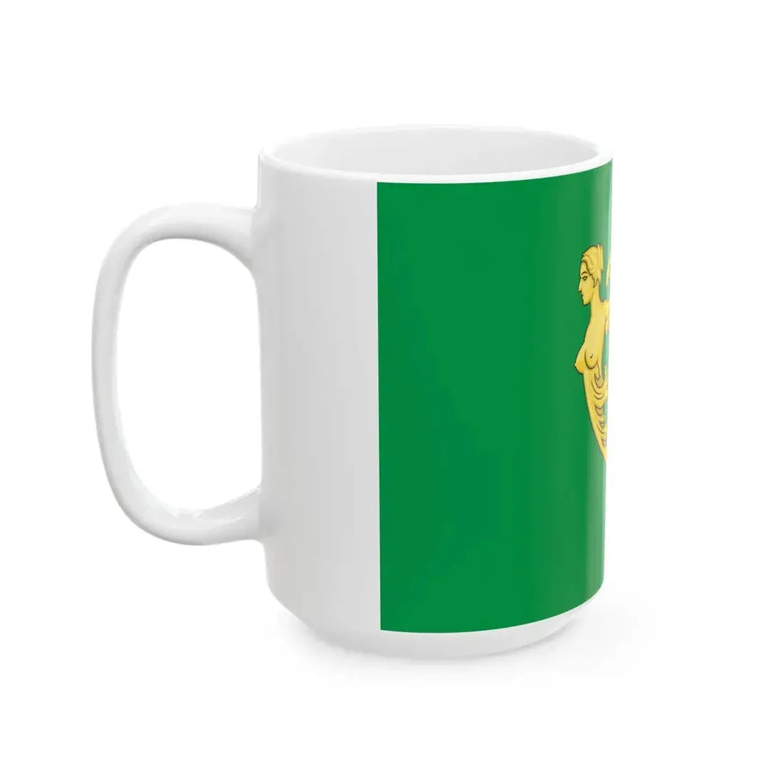 Green harp flag of Ireland (Ireland) White Coffee Mug - Go Mug Yourself