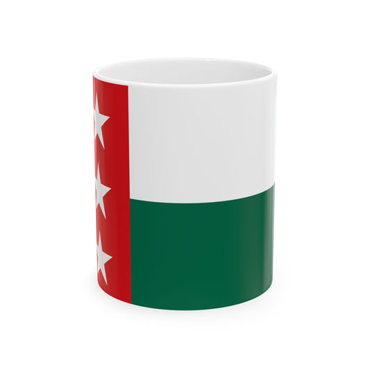 Green historical flag of the Republic of the Rio Grande (Mexico) White Coffee Mug-11oz-Go Mug Yourself