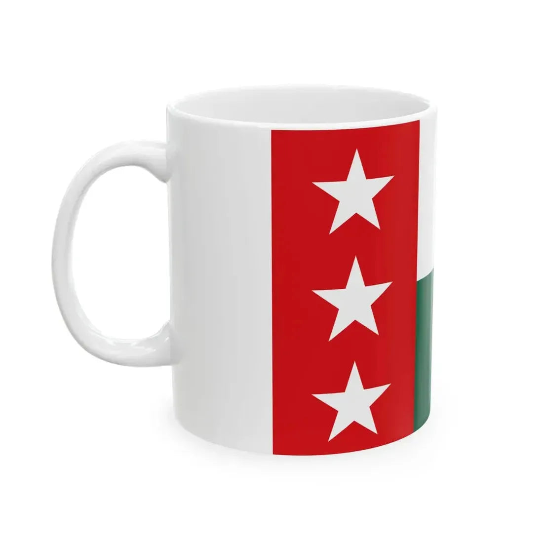Green historical flag of the Republic of the Rio Grande (Mexico) White Coffee Mug - Go Mug Yourself