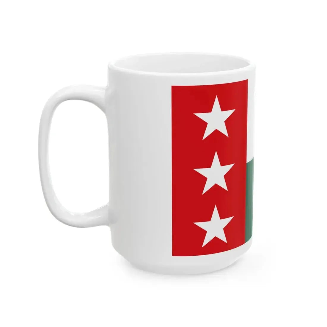 Green historical flag of the Republic of the Rio Grande (Mexico) White Coffee Mug - Go Mug Yourself