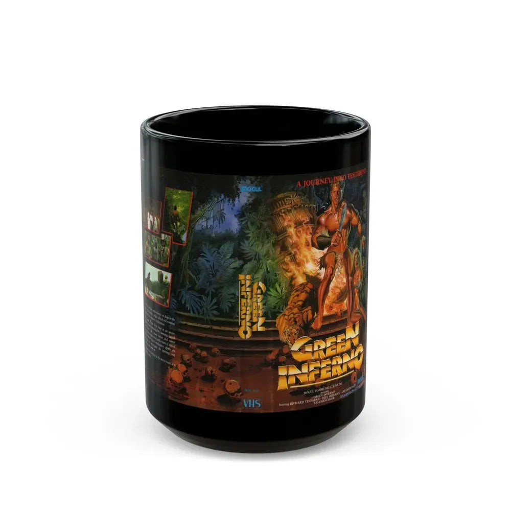 GREEN INFERNO (VHS COVER) - Black Coffee Mug 15oz - Go Mug Yourself