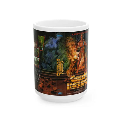 GREEN INFERNO (VHS COVER) - White Coffee Mug-15oz-Go Mug Yourself