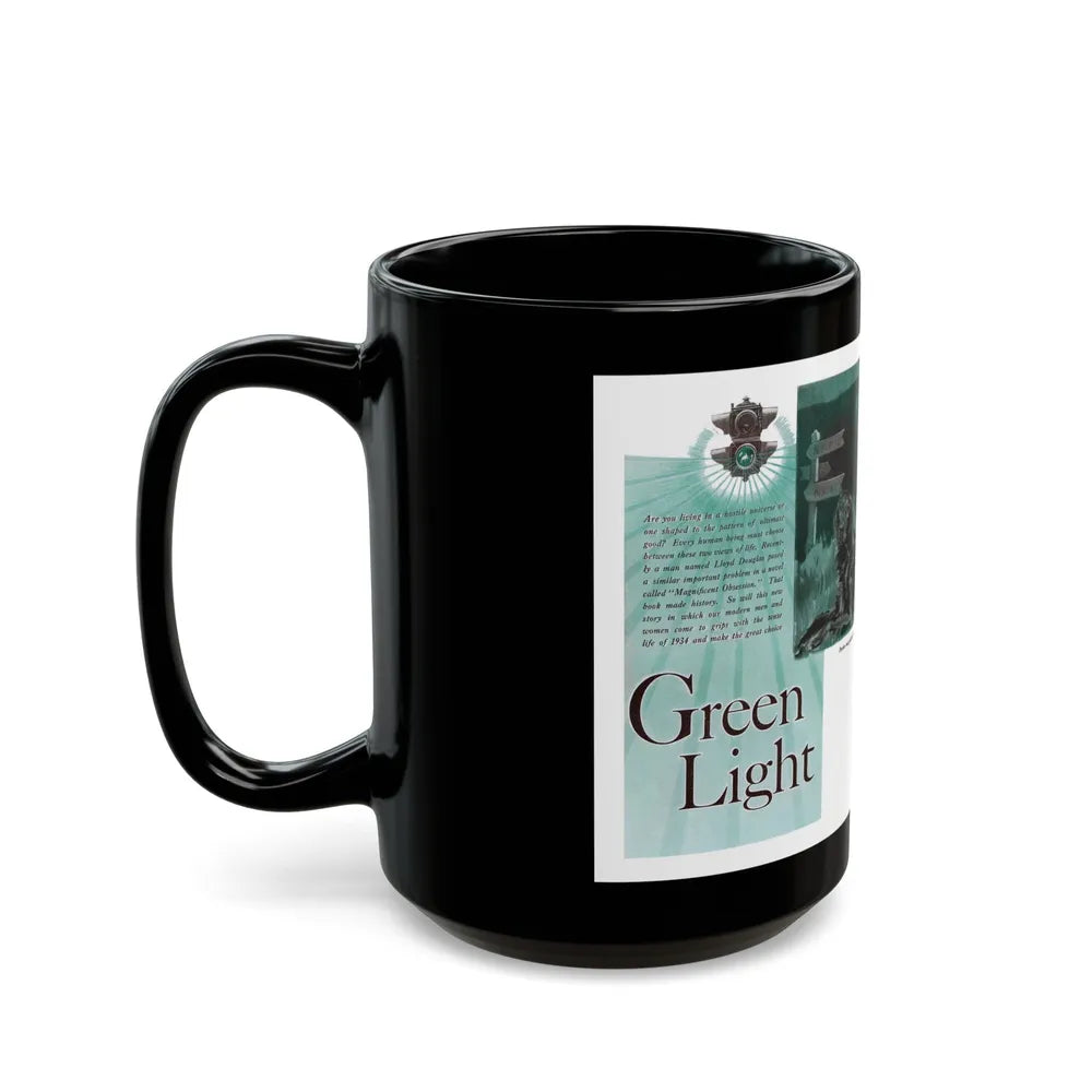 Green Light (1), Cosmopolitan, November 1934 - Black Coffee Mug-Go Mug Yourself