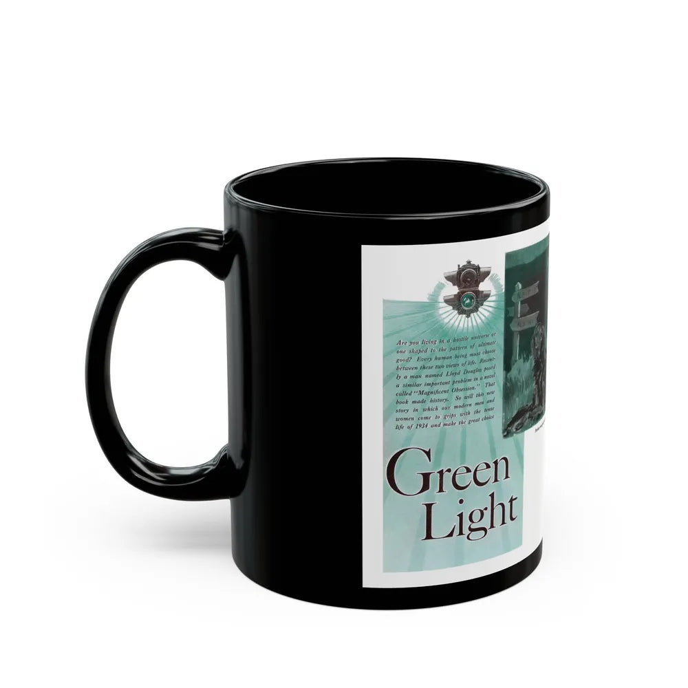 Green Light (1), Cosmopolitan, November 1934 - Black Coffee Mug-Go Mug Yourself