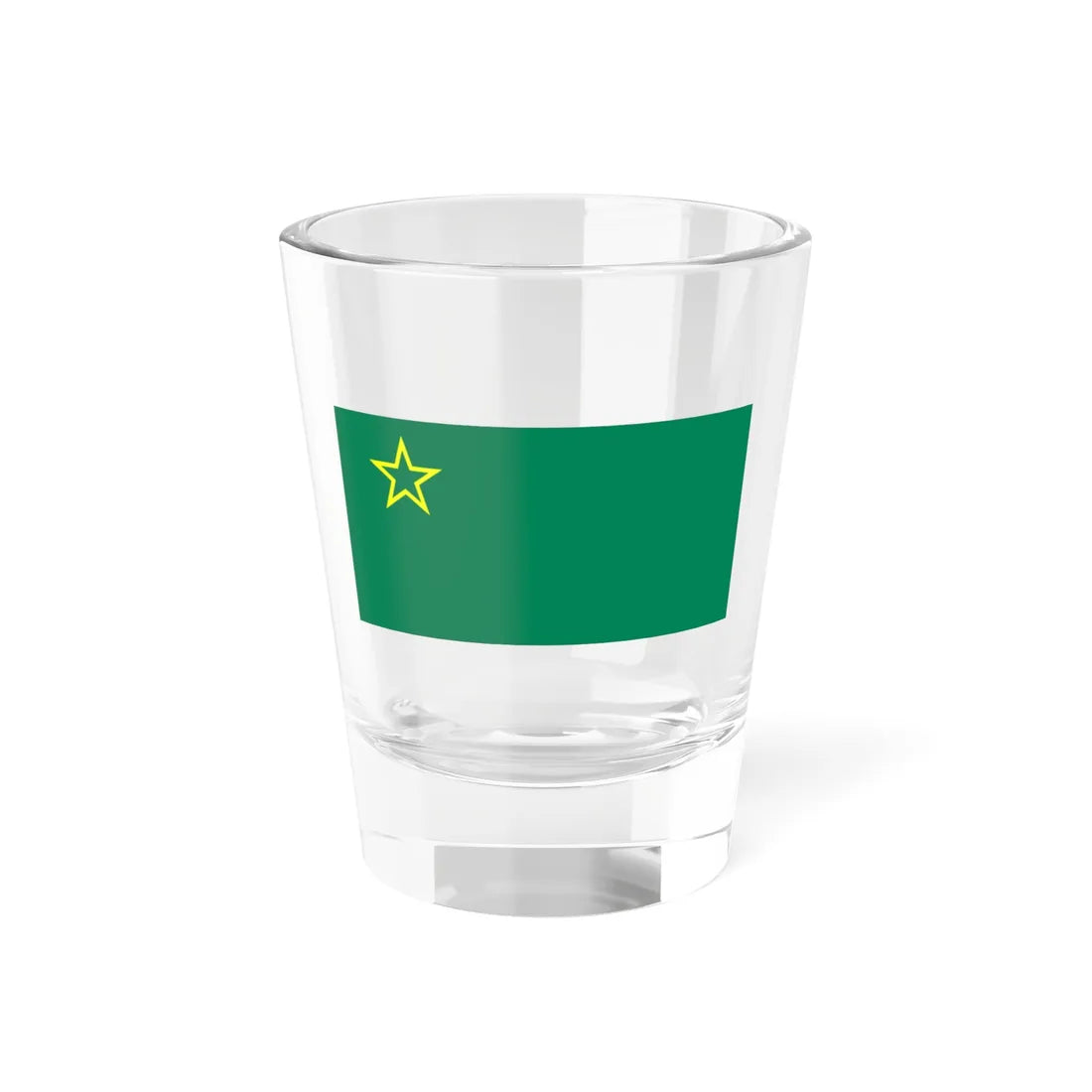 Green star flag (North Macedonia) Shot Glass 1.5oz 1.5oz - Go Mug Yourself