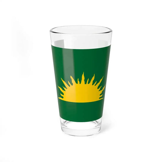Green Sunburst Flag (Ireland) Pint Glass 16oz 16oz - Go Mug Yourself