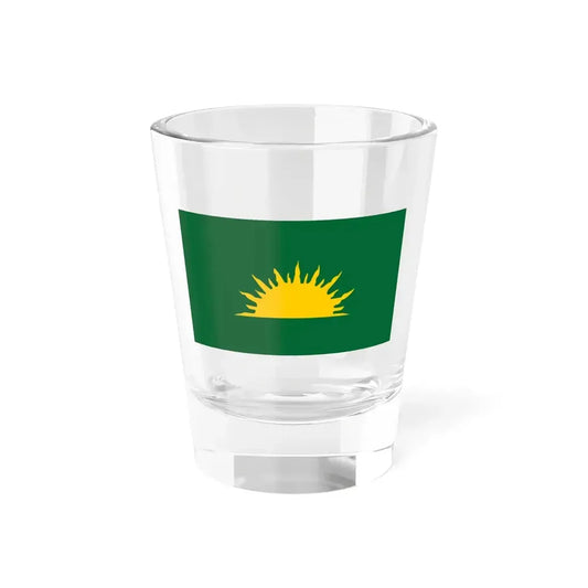 Green Sunburst Flag (Ireland) Shot Glass 1.5oz 1.5oz - Go Mug Yourself