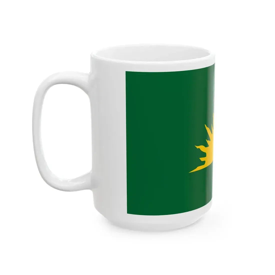 Green Sunburst Flag (Ireland) White Coffee Mug - Go Mug Yourself
