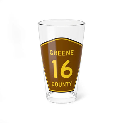 Greene County 16 NY (New York) (Road Sign) Pint Glass 16oz 16oz - Go Mug Yourself