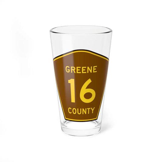 Greene County 16 NY (New York) (Road Sign) Pint Glass 16oz 16oz - Go Mug Yourself