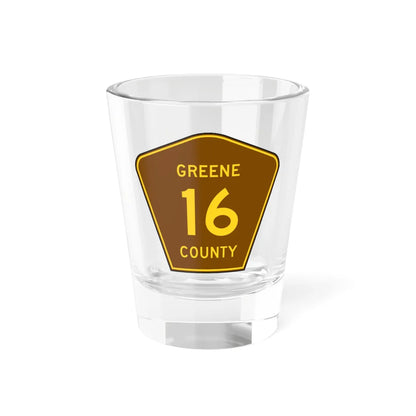 Greene County 16 NY (New York) (Road Sign) Shot Glass 1.5oz 1.5oz - Go Mug Yourself