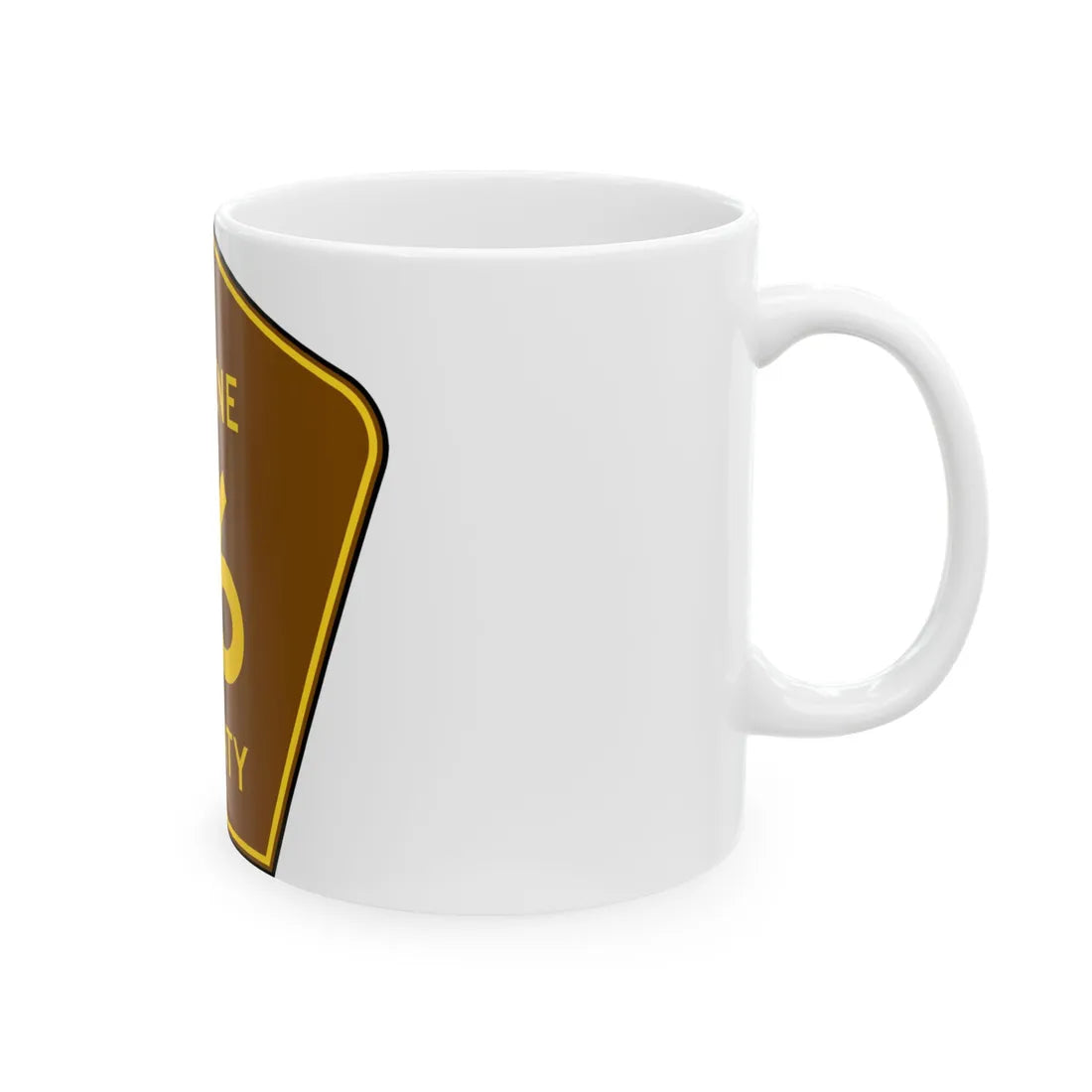 Greene County 16 NY (New York) (Road Sign) White Coffee Mug - Go Mug Yourself