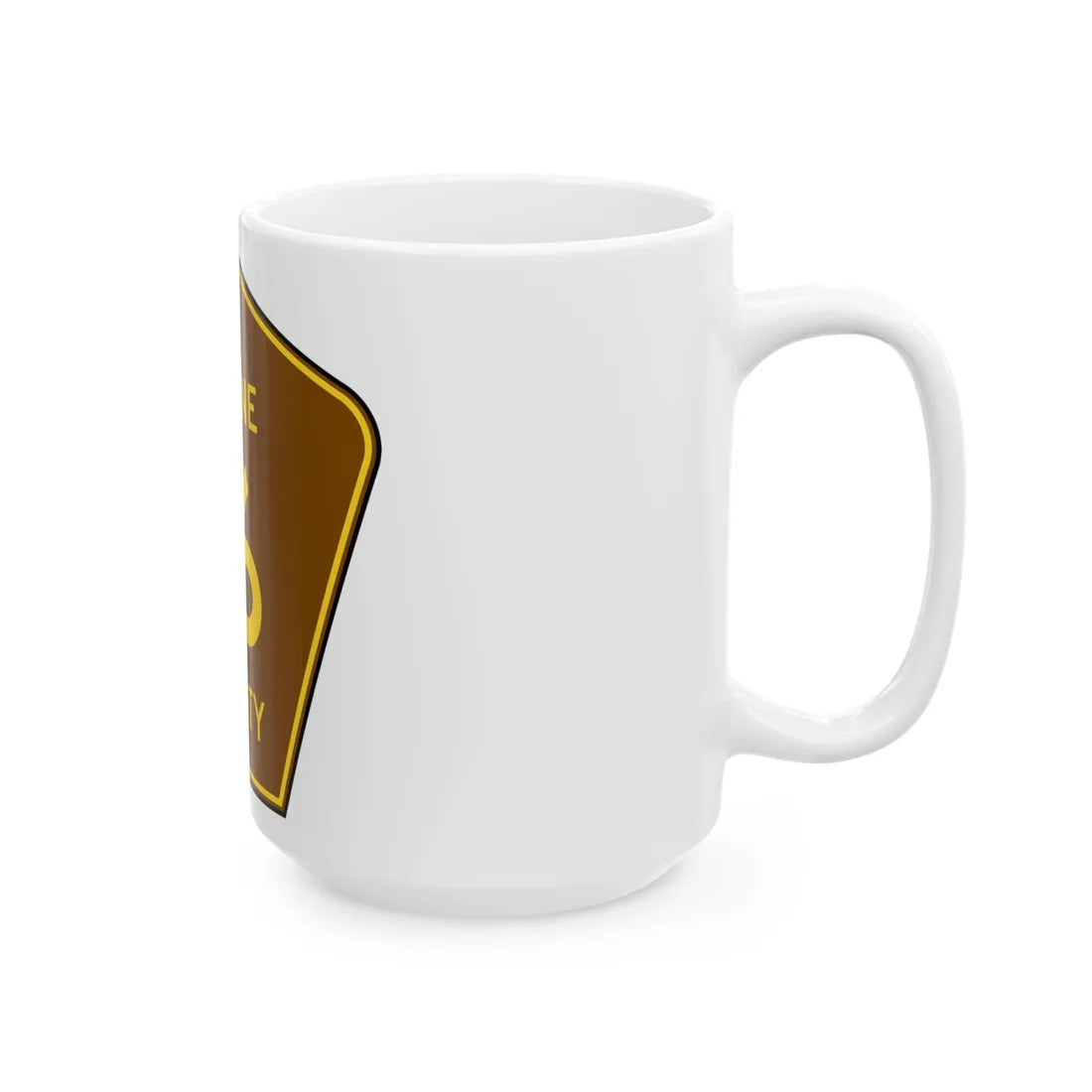 Greene County 16 NY (New York) (Road Sign) White Coffee Mug - Go Mug Yourself