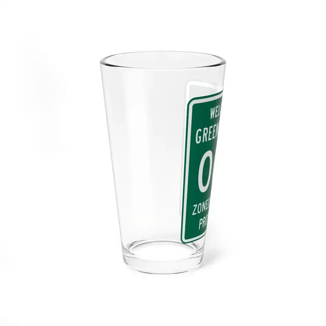 Greenfield Township Fairfield County Ohio route shield template (Ohio) (Road Sign) Pint Glass 16oz - Go Mug Yourself