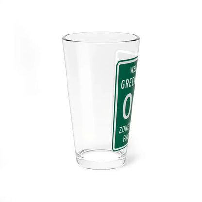 Greenfield Township Fairfield County Ohio route shield template (Ohio) (Road Sign) Pint Glass 16oz - Go Mug Yourself