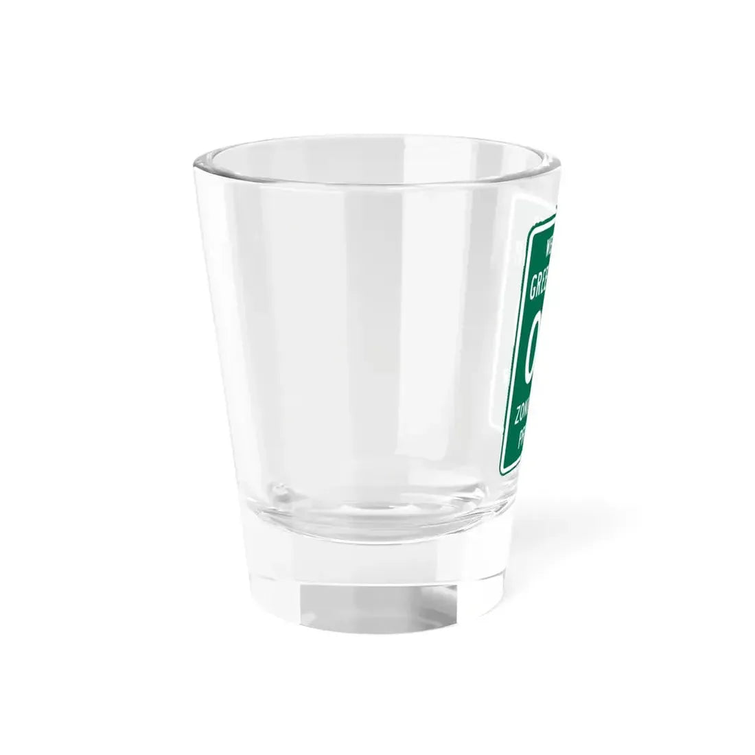 Greenfield Township Fairfield County Ohio route shield template (Ohio) (Road Sign) Shot Glass 1.5oz - Go Mug Yourself