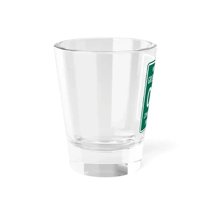 Greenfield Township Fairfield County Ohio route shield template (Ohio) (Road Sign) Shot Glass 1.5oz - Go Mug Yourself