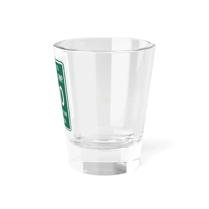 Greenfield Township Fairfield County Ohio route shield template (Ohio) (Road Sign) Shot Glass 1.5oz - Go Mug Yourself
