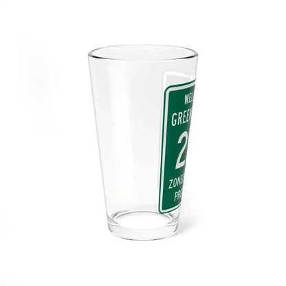 Greenfield Township Route 259 Fairfield County Ohio (Ohio) (Road Sign) Pint Glass 16oz - Go Mug Yourself