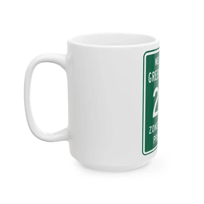 Greenfield Township Route 259 Fairfield County Ohio (Ohio) (Road Sign) White Coffee Mug - Go Mug Yourself