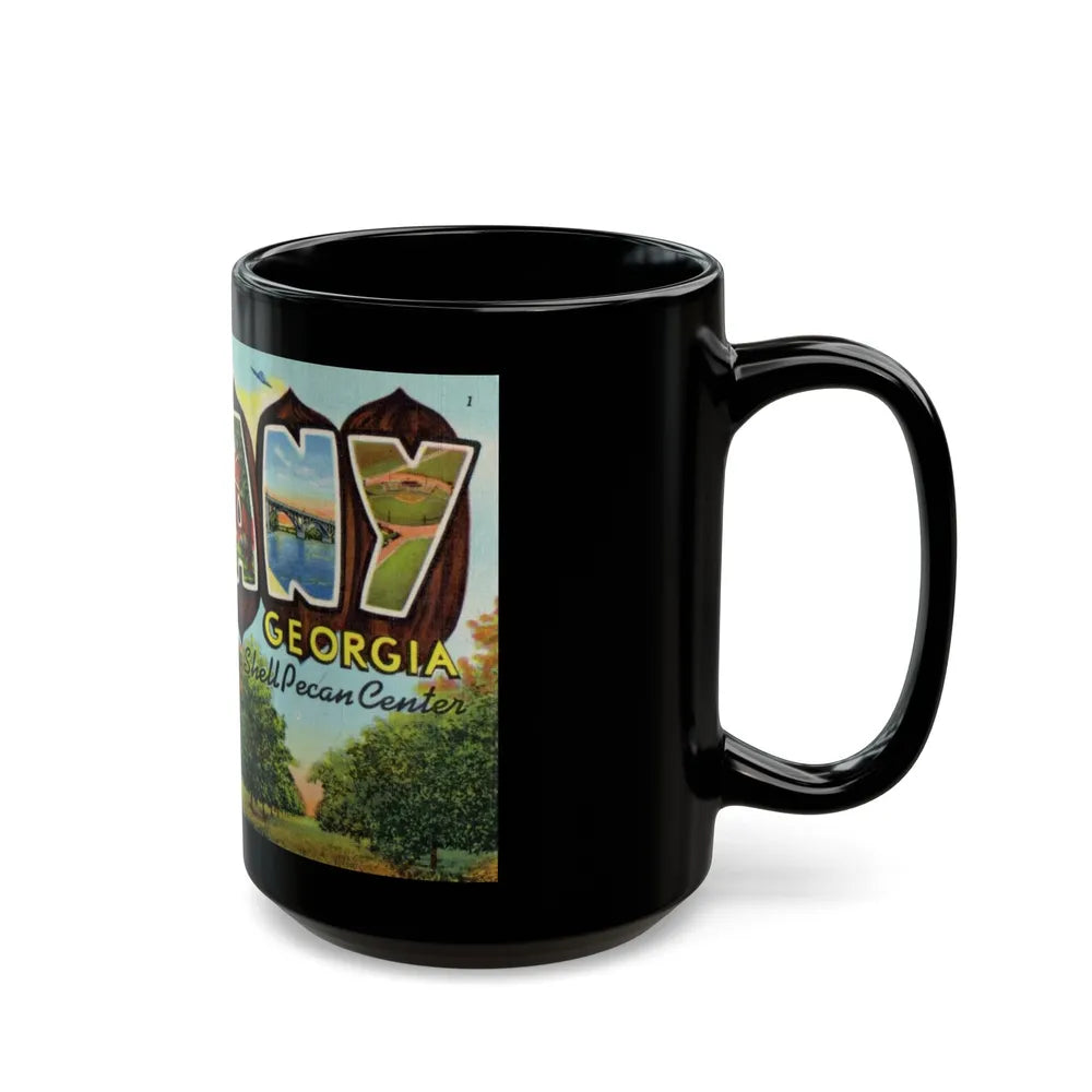 Greeting card from Albany Georgia (Greeting Postcards) Black Coffee Mug-Go Mug Yourself