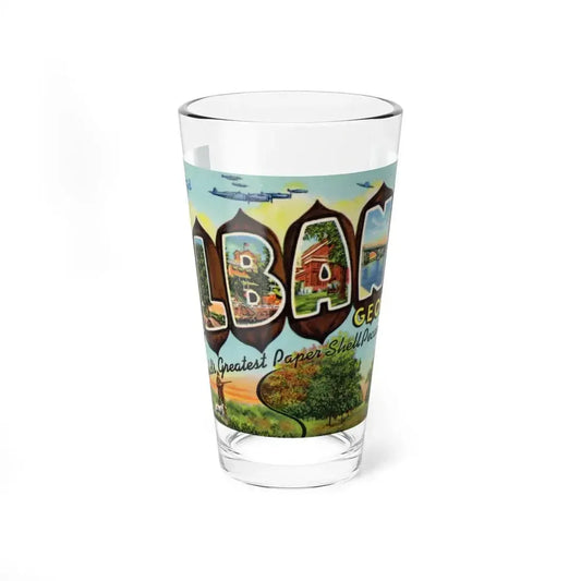 Greeting card from Albany Georgia (Greeting Postcards) Pint Glass 16oz 16oz - Go Mug Yourself