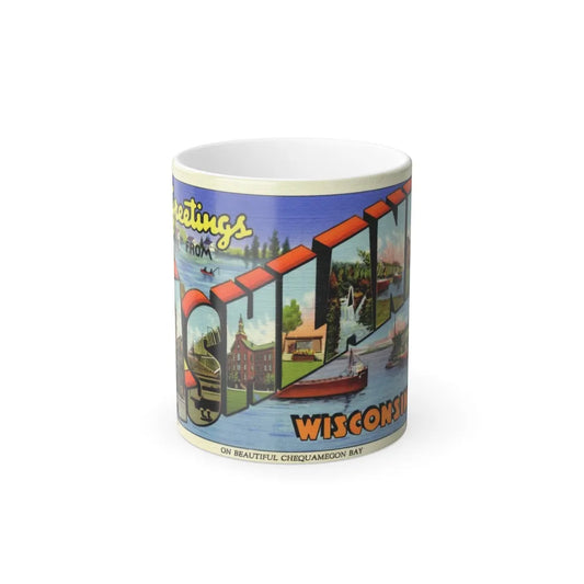 Greeting card from Ashland Wisconsin (Greeting Postcards) Color Changing Mug 11oz-11oz-Go Mug Yourself