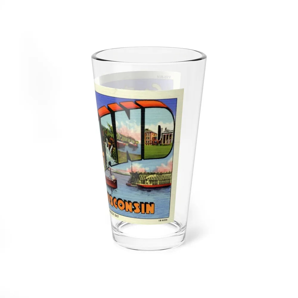 Greeting card from Ashland Wisconsin (Greeting Postcards) Pint Glass 16oz-Go Mug Yourself