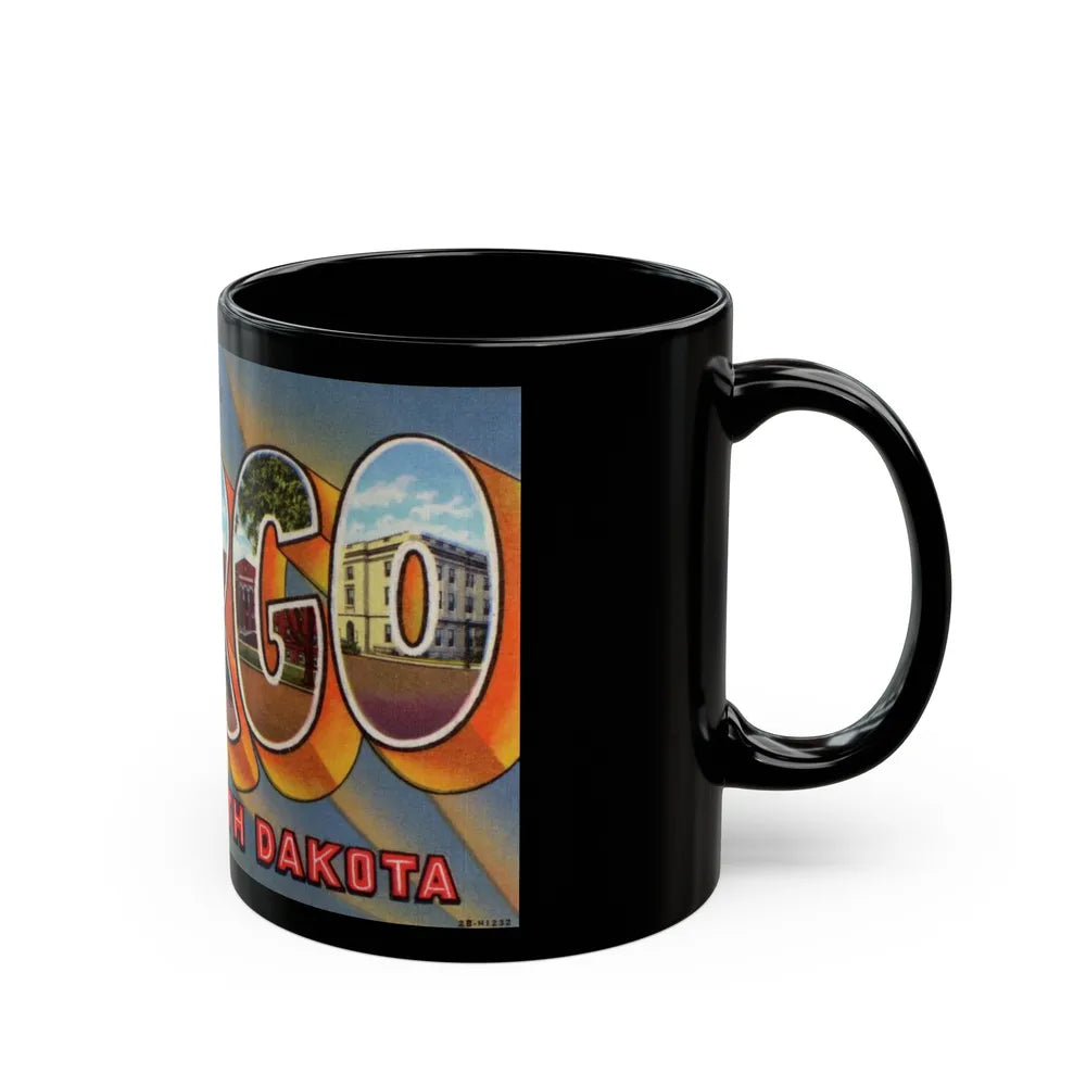 Greeting card from Fargo North Dakota (Greeting Postcards) Black Coffee Mug-Go Mug Yourself