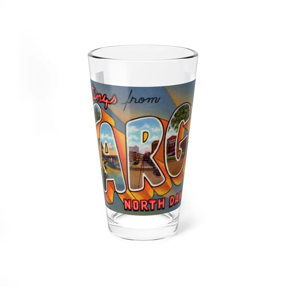 Greeting card from Fargo North Dakota (Greeting Postcards) Pint Glass 16oz-16oz-Go Mug Yourself