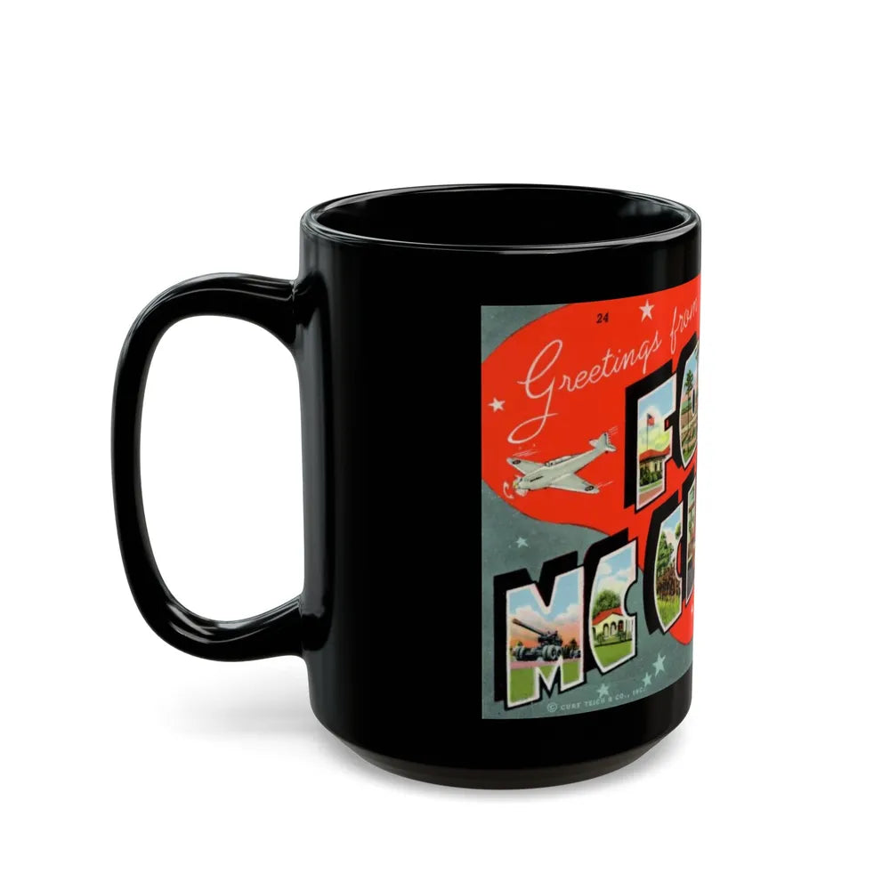 Greeting card from Fort McClellan Ala (Greeting Postcards) Black Coffee Mug-Go Mug Yourself