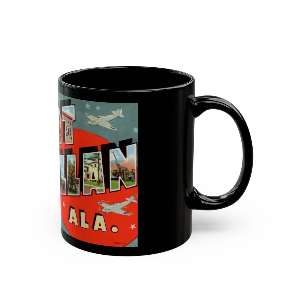 Greeting card from Fort McClellan Ala (Greeting Postcards) Black Coffee Mug-Go Mug Yourself