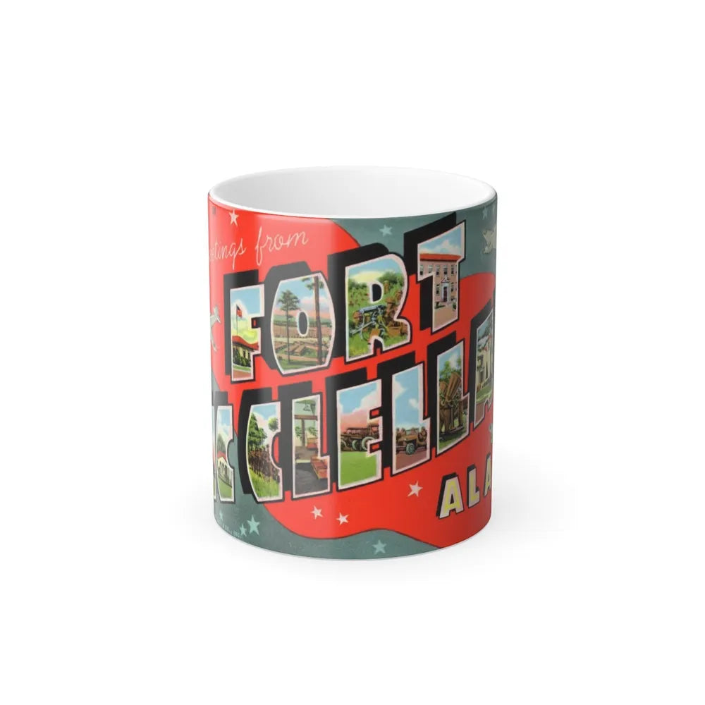 Greeting card from Fort McClellan Ala (Greeting Postcards) Color Changing Mug 11oz-11oz-Go Mug Yourself