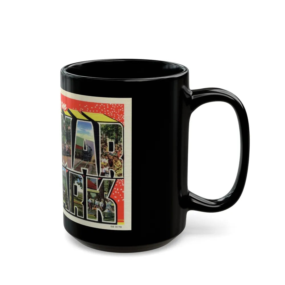 Greeting card from Pen Mar Park (Greeting Postcards) Black Coffee Mug-Go Mug Yourself