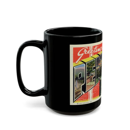 Greeting card from Pen Mar Park (Greeting Postcards) Black Coffee Mug-Go Mug Yourself