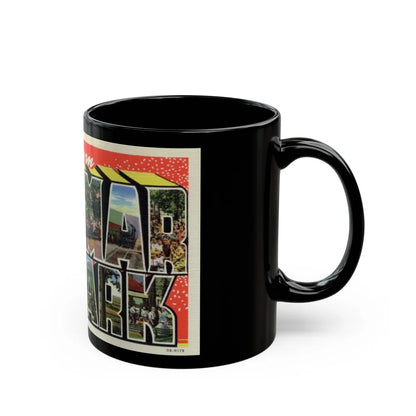 Greeting card from Pen Mar Park (Greeting Postcards) Black Coffee Mug-Go Mug Yourself