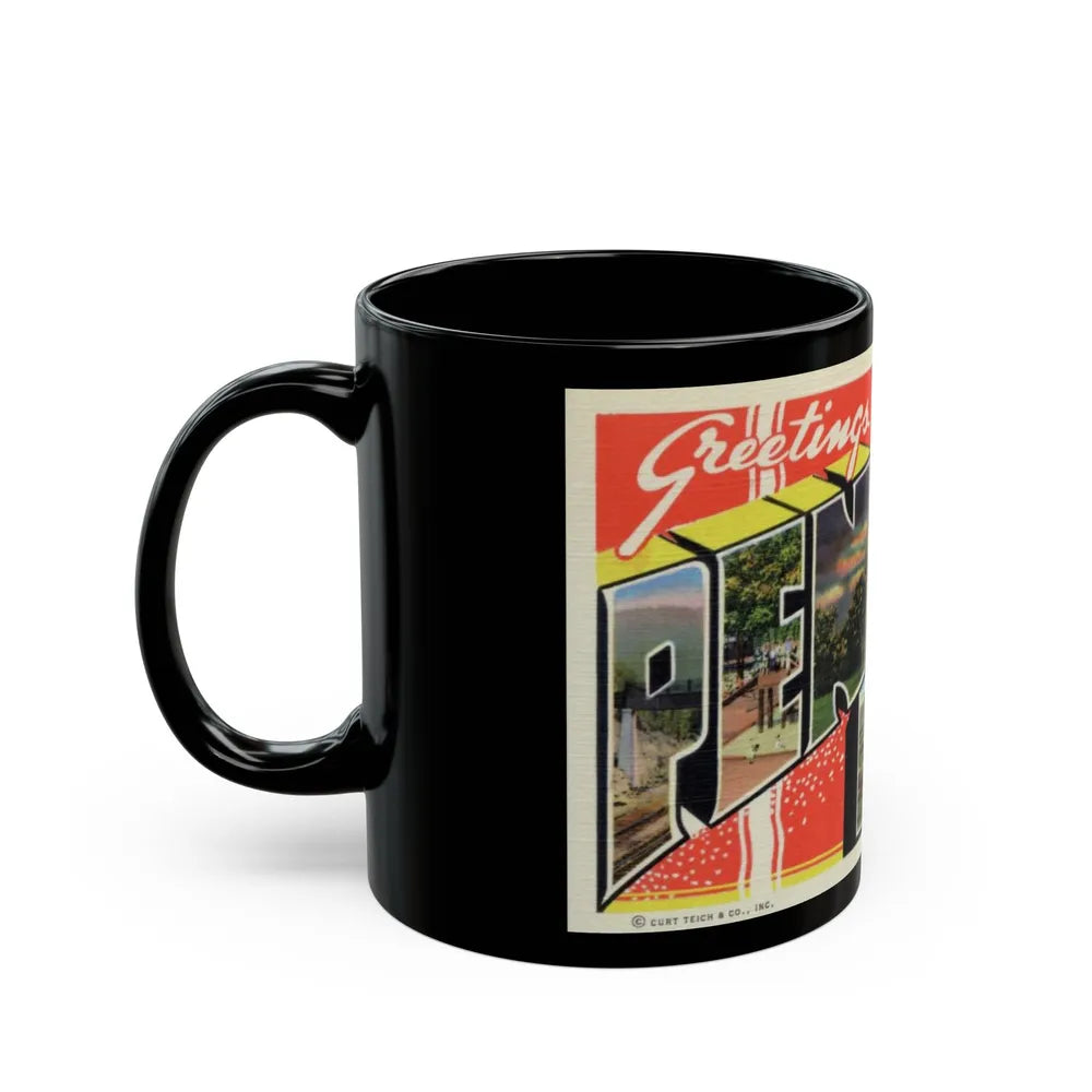 Greeting card from Pen Mar Park (Greeting Postcards) Black Coffee Mug-Go Mug Yourself