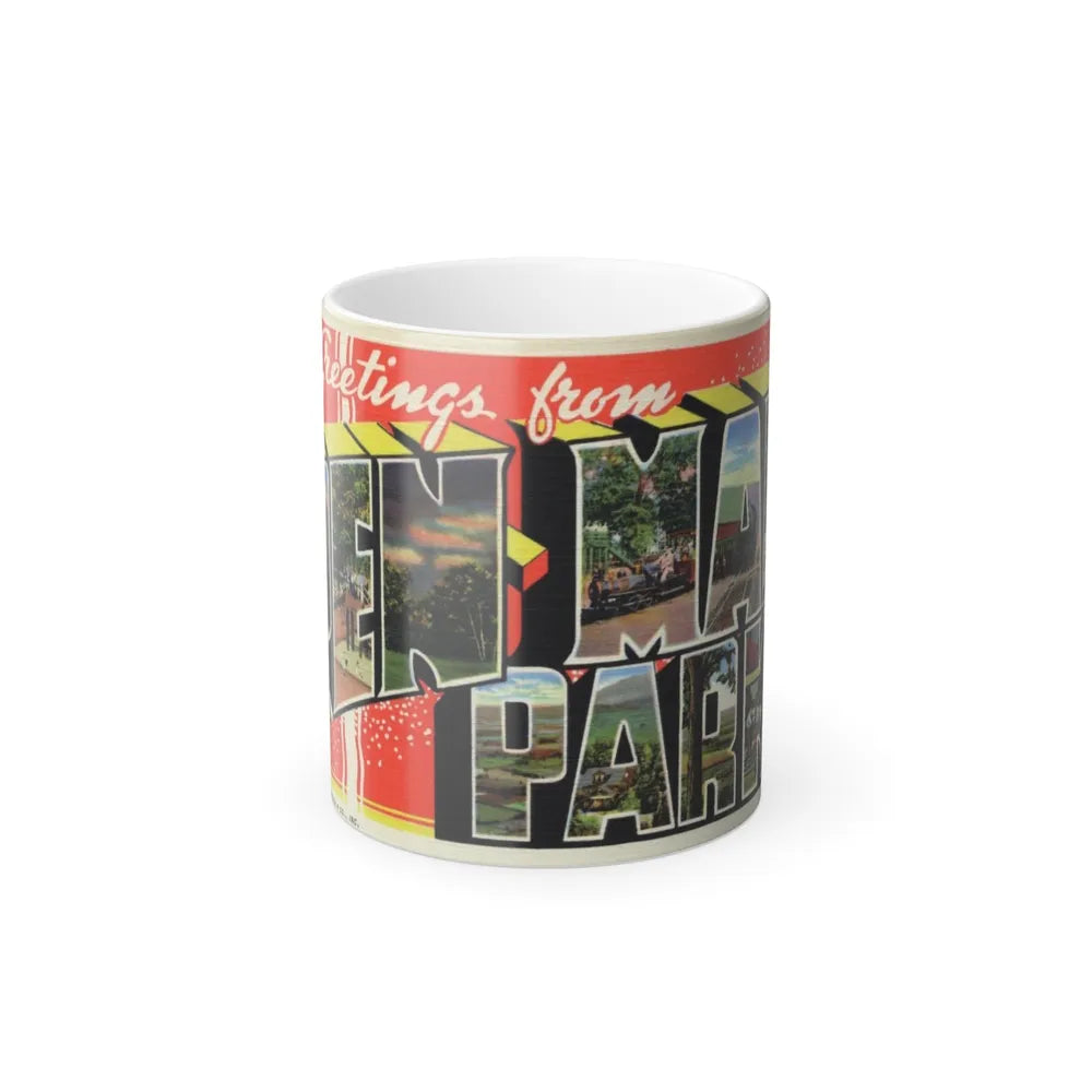 Greeting card from Pen Mar Park (Greeting Postcards) Color Changing Mug 11oz-11oz-Go Mug Yourself