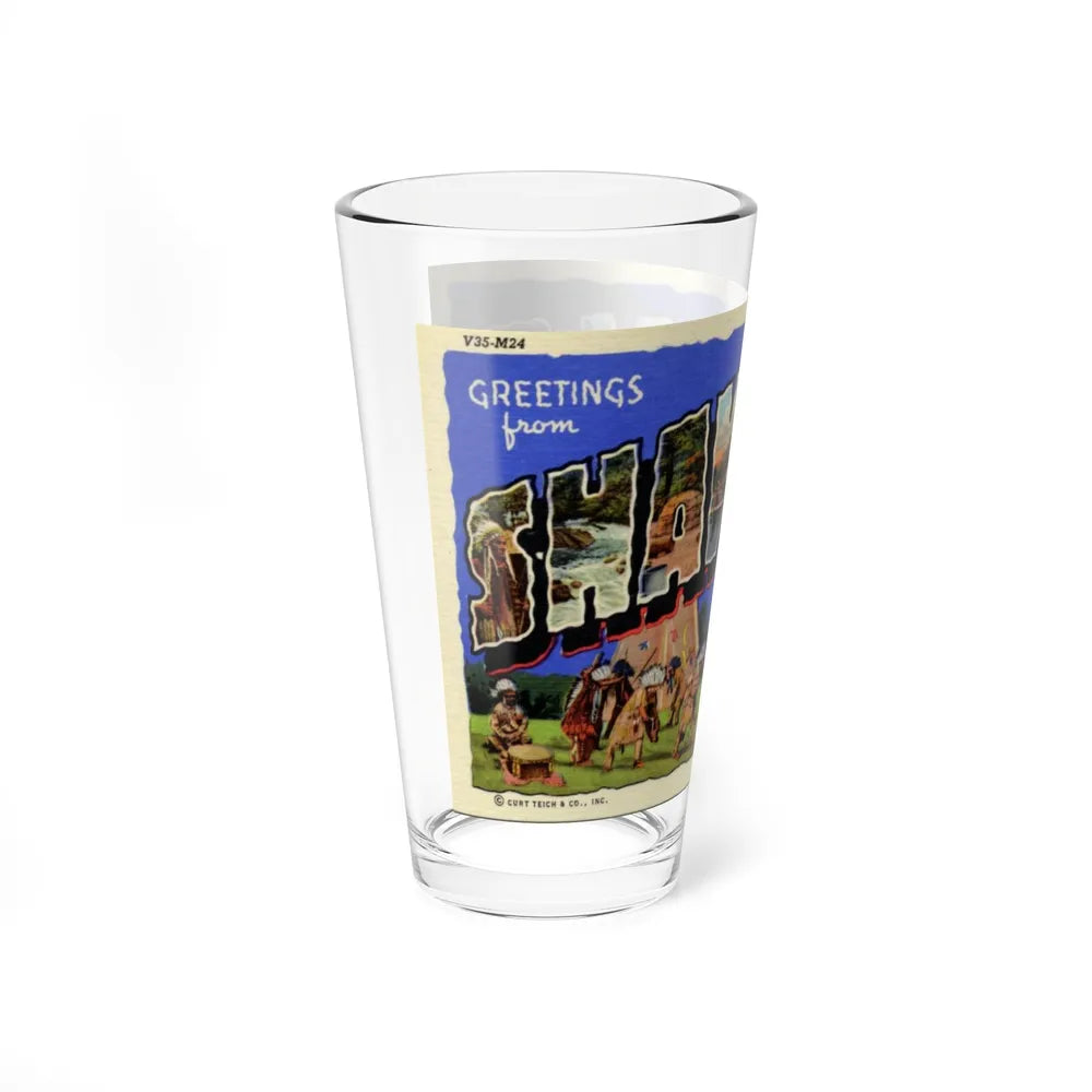 Greeting card from Shawano Wisconsin (Greeting Postcards) Pint Glass 16oz-Go Mug Yourself