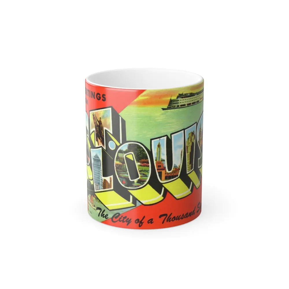 Greeting card from St Louis Missouri (Greeting Postcards) Color Changing Mug 11oz-11oz-Go Mug Yourself