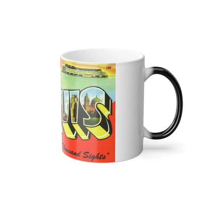 Greeting card from St Louis Missouri (Greeting Postcards) Color Changing Mug 11oz-Go Mug Yourself