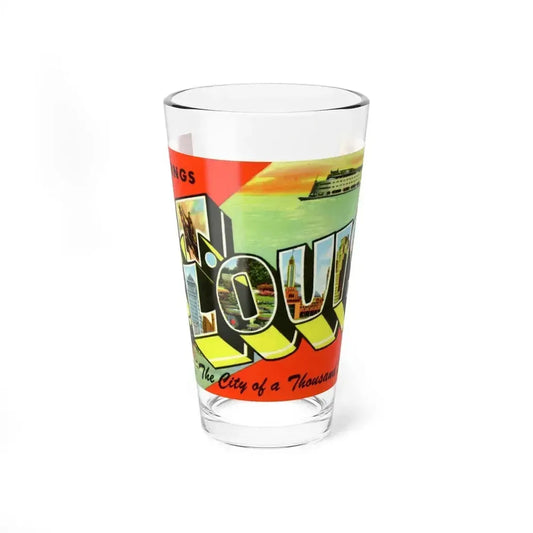 Greeting card from St Louis Missouri (Greeting Postcards) Pint Glass 16oz 16oz - Go Mug Yourself